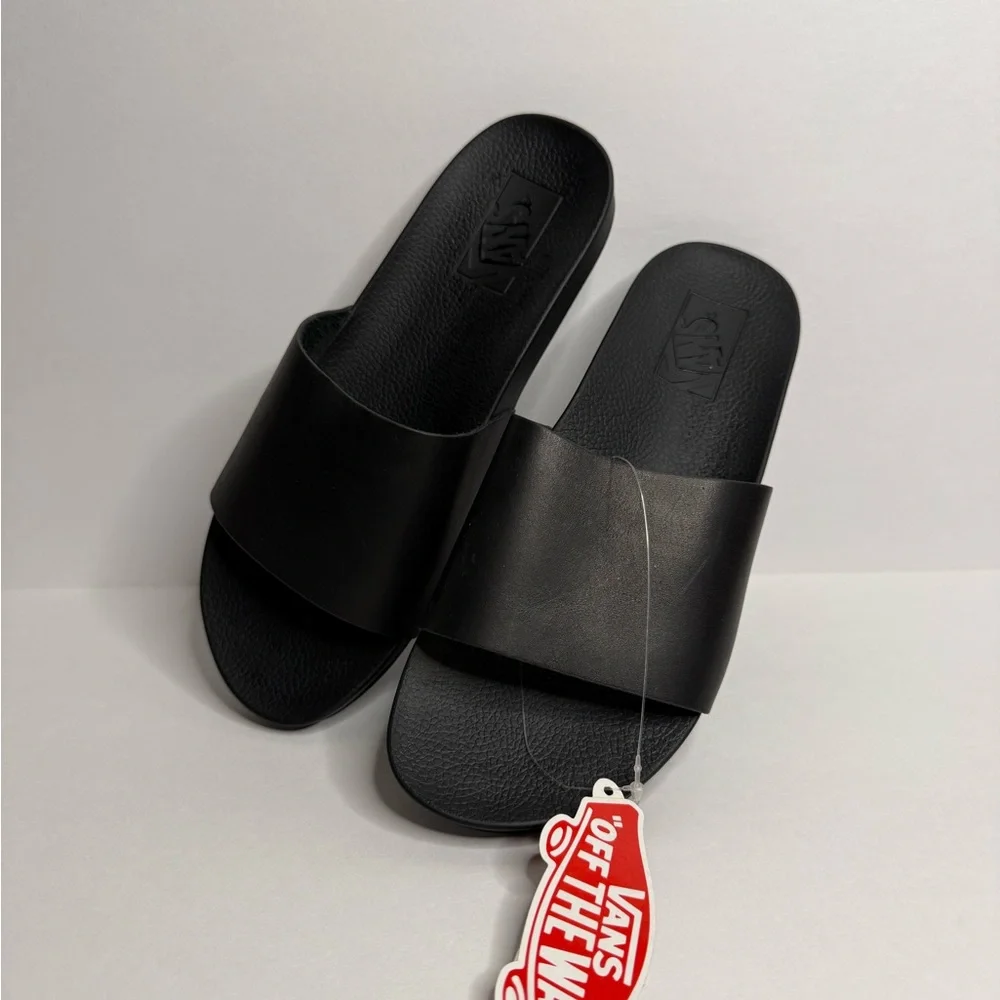 Vans Classic Black Slide Sandals - Picture 1 of 4